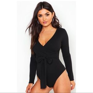 BooHoo Wrap tie Front BodySuit